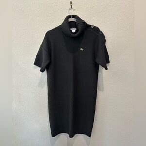 LACOSTE Women Pure Wool Dress, Black, 44 US 8(M) EUC